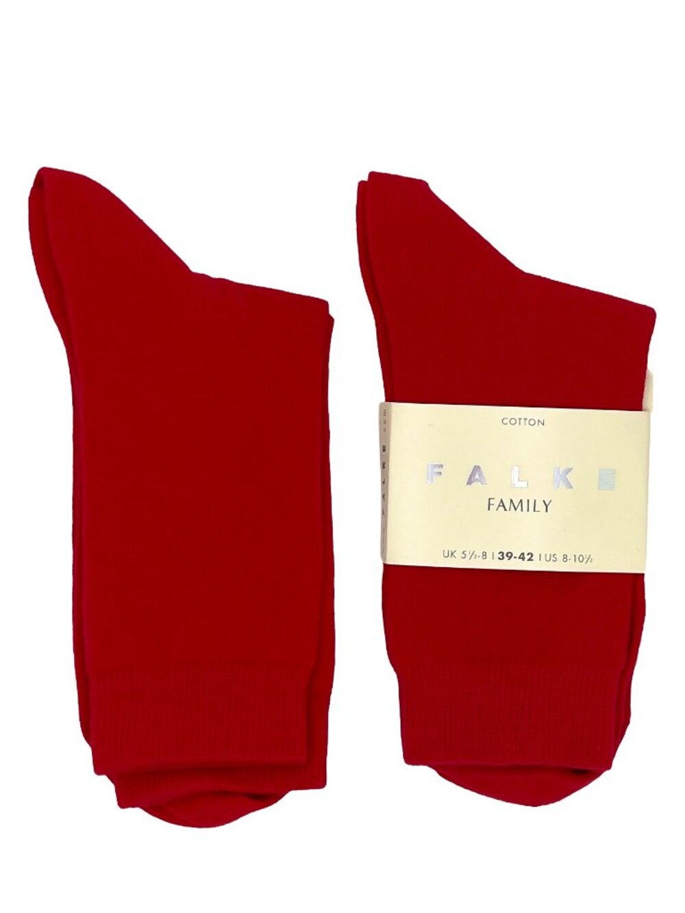 FALKE COTTON SOCKS LOT OF 2 PAIRS RED NEW